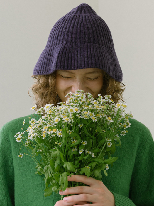 [3 COLORS] WOOL FLARED BUCKET HAT