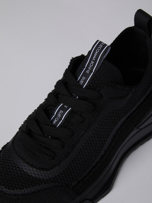 Knit pattern sneakers(black)_DG4DA22501BLK