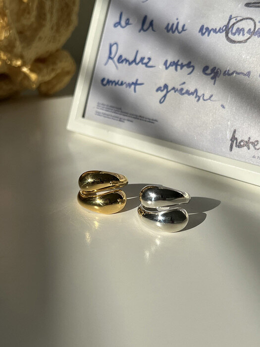 [925silver] Hourglass ring (2color)