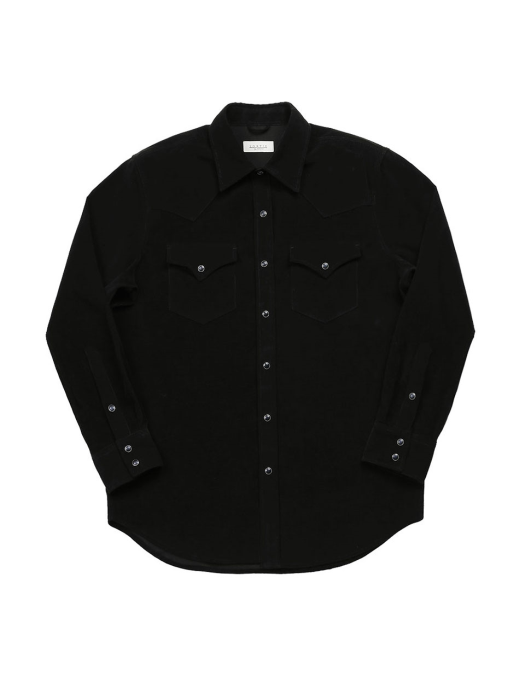 035 Corduroy Western Shirts (Black)