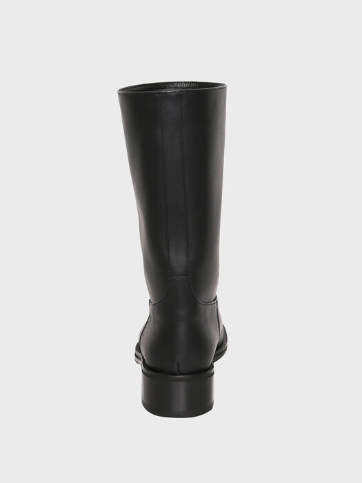 [AT22F16-1] modern midi boots_BK