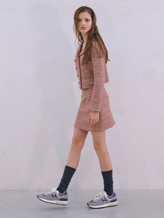 MINNIE WOO MINI SKIRT_DUSTY ROSE