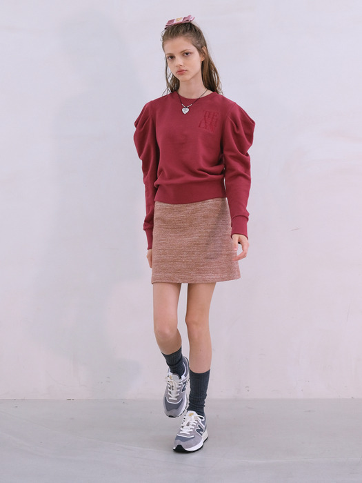 MINNIE WOO MINI SKIRT_DUSTY ROSE