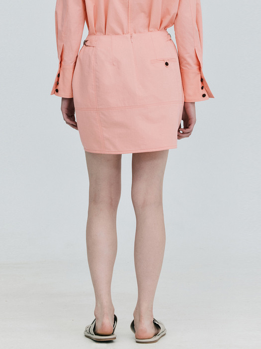 Cotton Mini Skirt_Pink