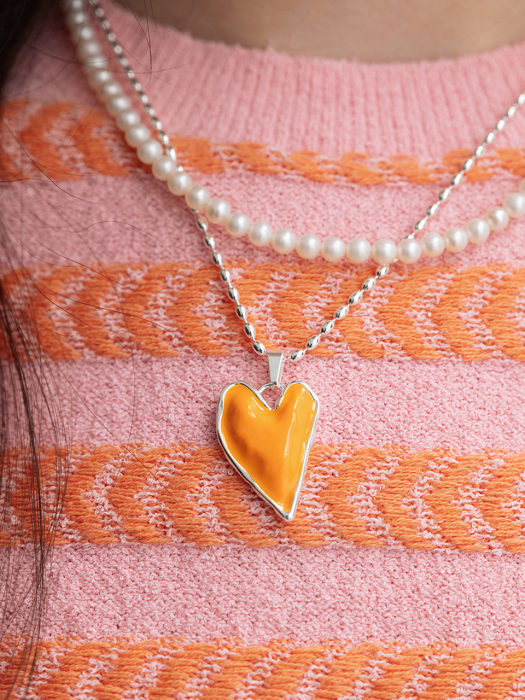 Heart Necklace Orange (JWJE3E900O2)