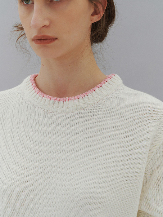 Darby Contrast Knit in Ivory