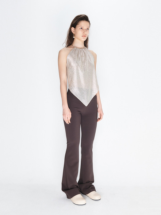 CUT-OUT TROUSER (BROWN)