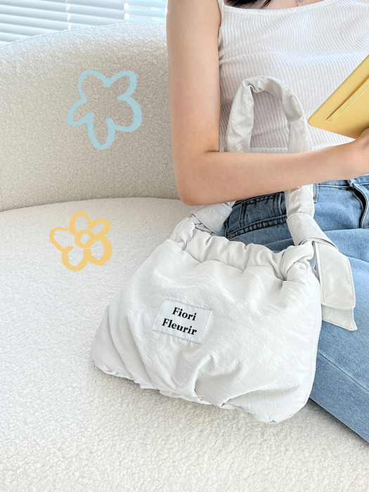 Lottie tote shoulder bag _Shine White