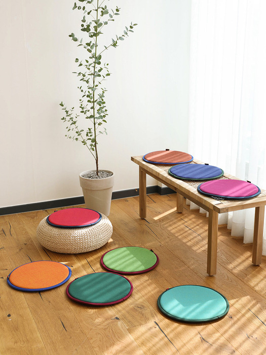 식탁 벤치 의자 얇은 원형 방석 8 color