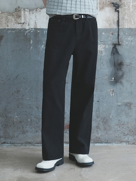 M217 NEW WIDE DENIN PANTS_BLACK