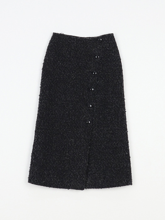 BON Boucle Long Skirt - Charcoal