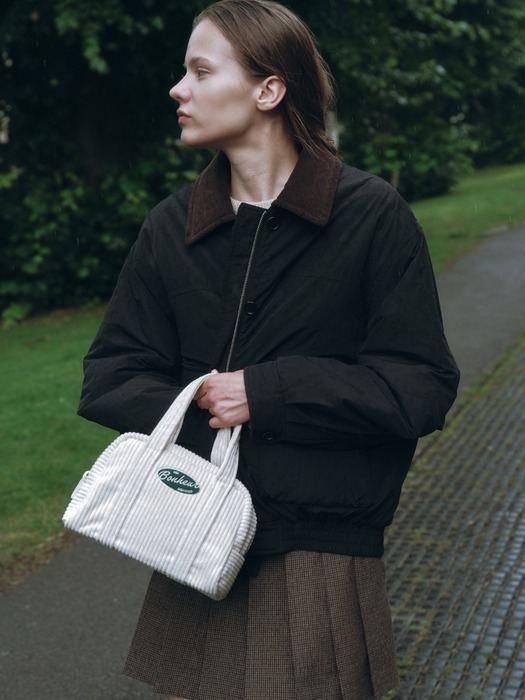 bowling corduroy bag (tote) - ivory