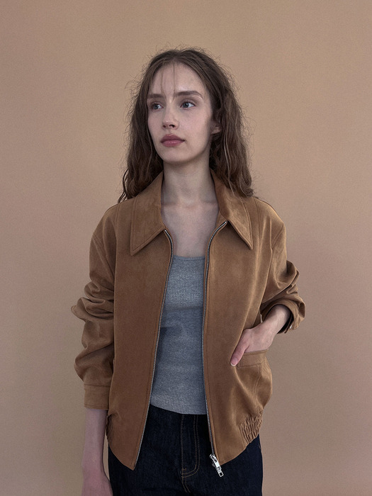 [SALT Label] CLASSIC SUEDE BLOUSON_CAMEL