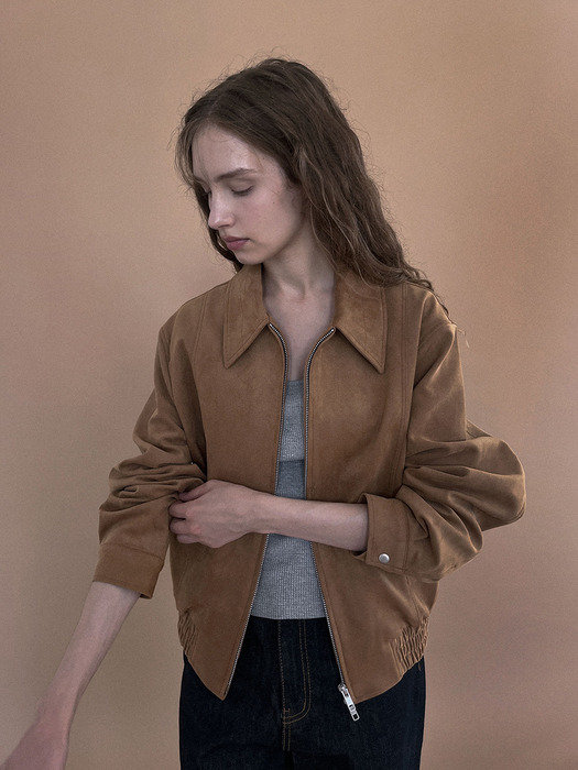 [SALT Label] CLASSIC SUEDE BLOUSON_CAMEL