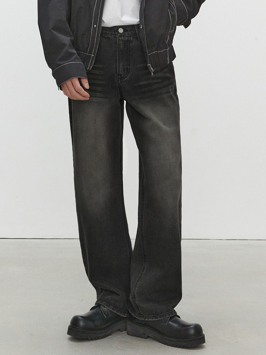 Mid Rise Wide Jeans DCPT027YLBlack