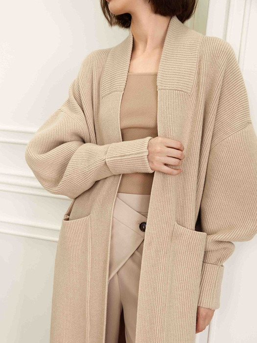 YY_Casual oversize knit coat