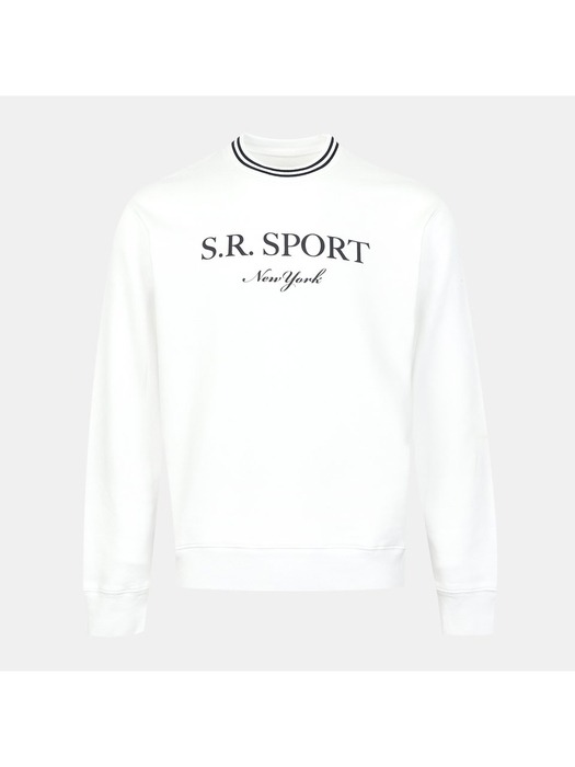 스포티앤리치 SR SPORT 크루넥 맨투맨 화이트 CR892WH