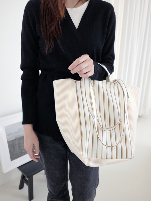 Double Stripe Bag (Beige)