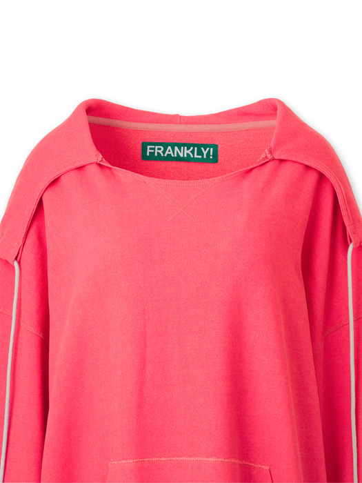 Frankly Pigment Washing Hooded - Red