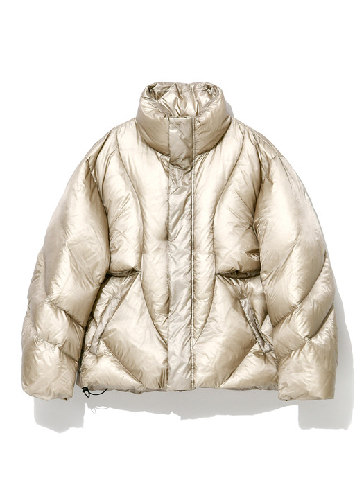 PUFF-DOWN CURVY JACKET_MOHAVE SILVER