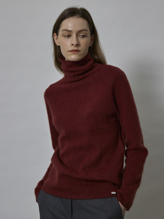 WOOL TURTLE NECK KNIT (RED)