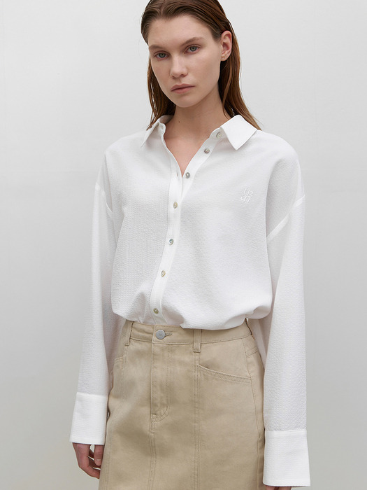 ESSENTIAL WRINKLE OVERFIT SHIRT(BL-4209)