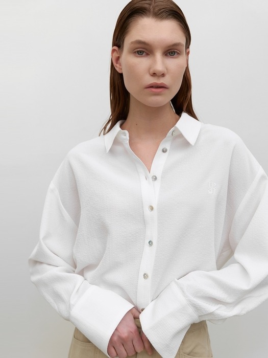 ESSENTIAL WRINKLE OVERFIT SHIRT(BL-4209)