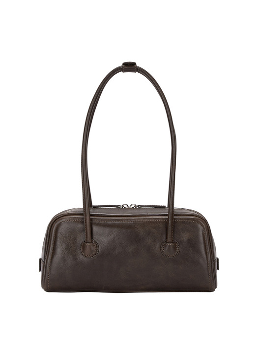 SOFT BAGUETTE BAG_washed brown pull-up