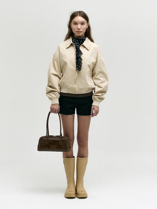 SOFT BAGUETTE BAG_washed brown pull-up