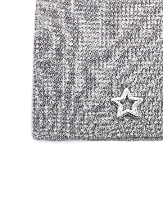 Star Summer Knit Beanie [Gray]