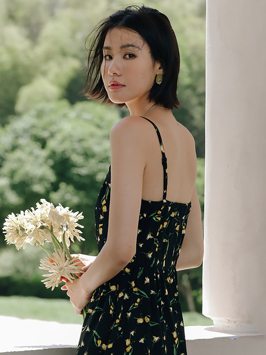 LS_Floral tubu top sleeveless dress