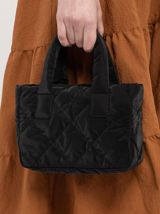 ELLA padded mini tote bag_Black