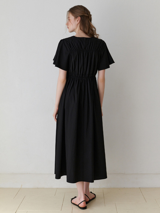 Due shirring dress (black)