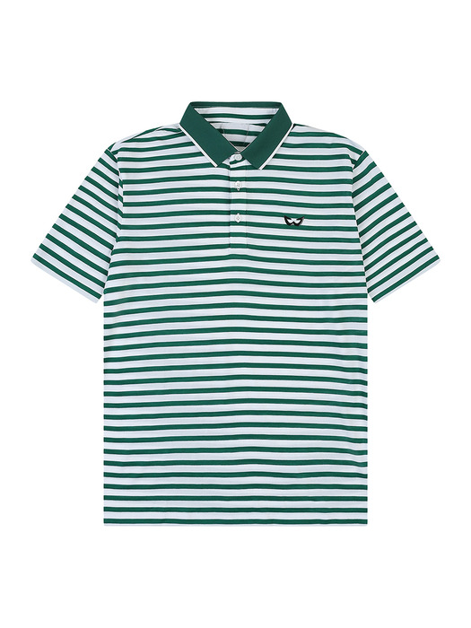 스트라이프 베이직 남성 골프 티셔츠 (GREEN)