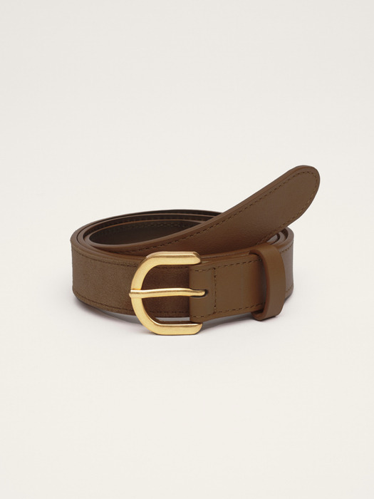 Suede Leather Belt (Brown)