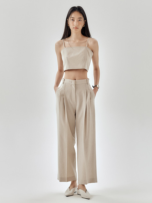 Two Tuck Stitch Trousers _ 2color