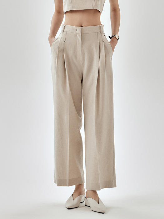 Two Tuck Stitch Trousers _ 2color