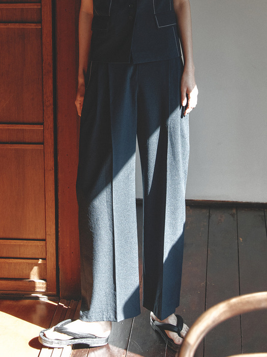 Two Tuck Stitch Trousers _ 2color