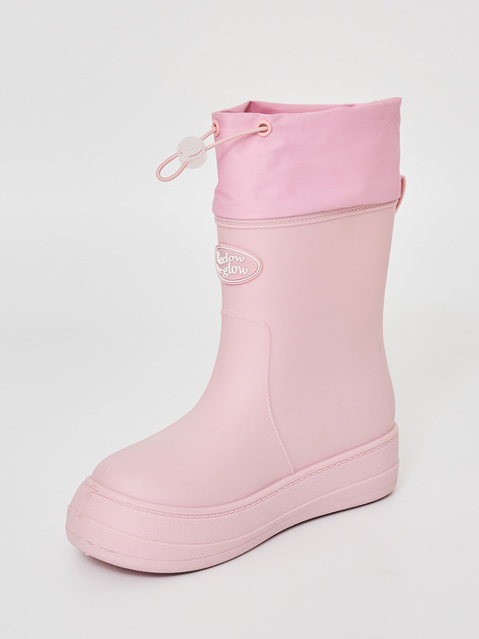 레인부츠 RE-RAIN SHIRRING BOOTS PINK