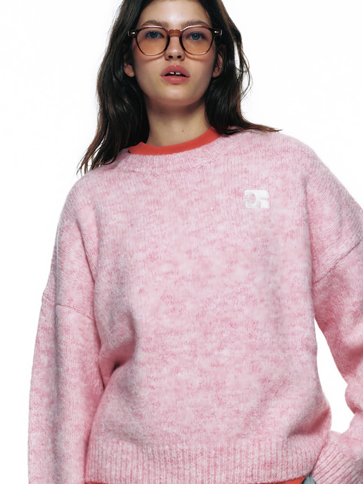 CENTAUR WOOL HAIRY KNIT_PINK