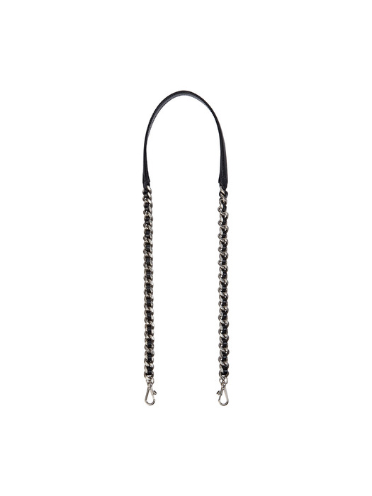 Braid Leather Chain Strap (브레이드 레더 체인 스트랩) Black