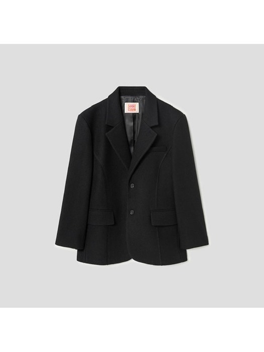 Structured Felt Blazer  Black (MS4X39A705)