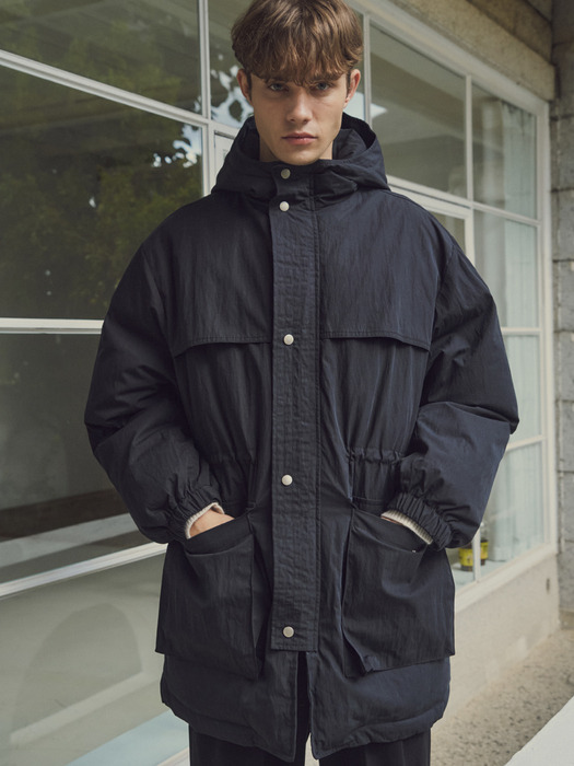 Airy Comfort Hooded Padded Jacket_BLACK