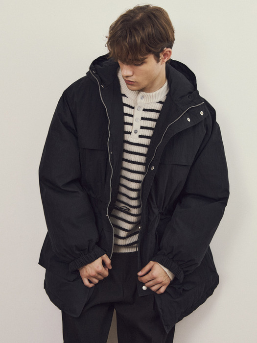 Airy Comfort Hooded Padded Jacket_BLACK