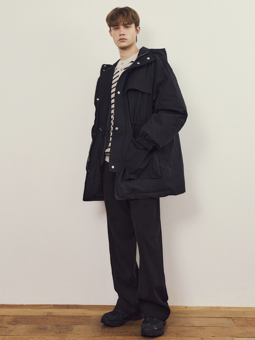 Airy Comfort Hooded Padded Jacket_BLACK