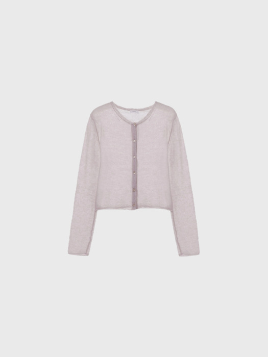 [단독] Mohair short cardigan knit (melange beige / light pink / dark gray / mint)