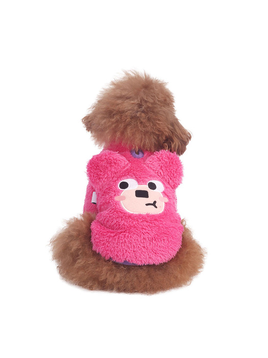 Pink Bear Fleece Zip-up