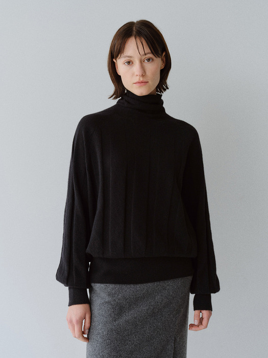 TFW CASHMERE WHOLEGARMENT TURTLENECK KNIT TOP_3COLORS