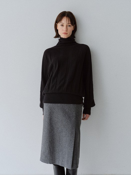 TFW CASHMERE WHOLEGARMENT TURTLENECK KNIT TOP_3COLORS