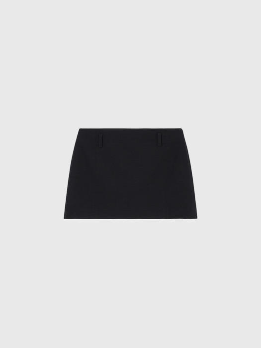 루나 베이직 미니 스커트_차콜 / LUNA BASIC MINI SKIRT_CHARCOAL